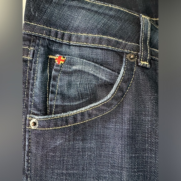 HUDSON Low Rise Signature Boot Cut Flap Pocket Jeans Elm Size 28 - Picture 4 of 14